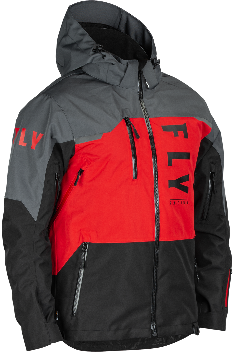 FLY RACING Carbon Jacket Black/Grey/Red Lg 470-5201L