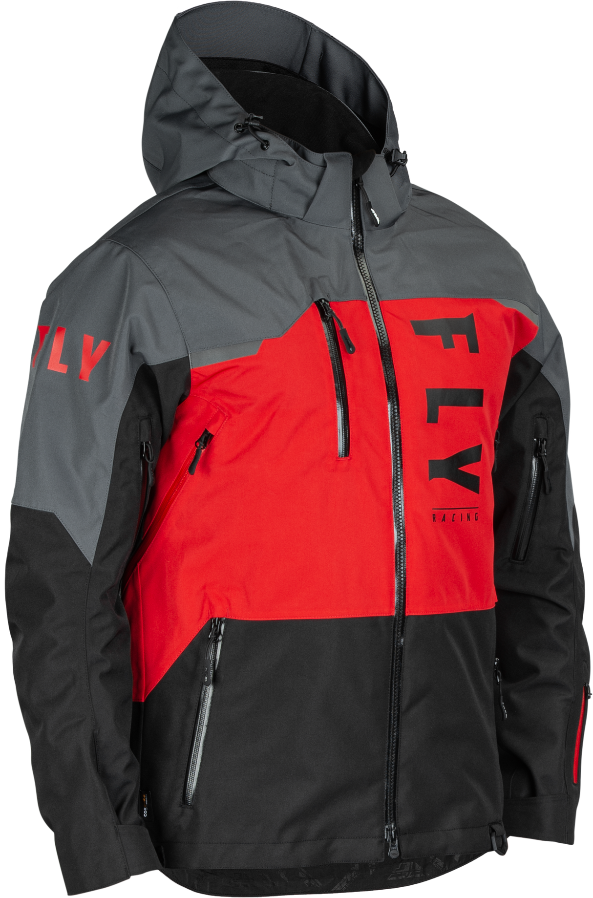 FLY RACING Carbon Jacket Black/Grey/Red Lg 470-5201L