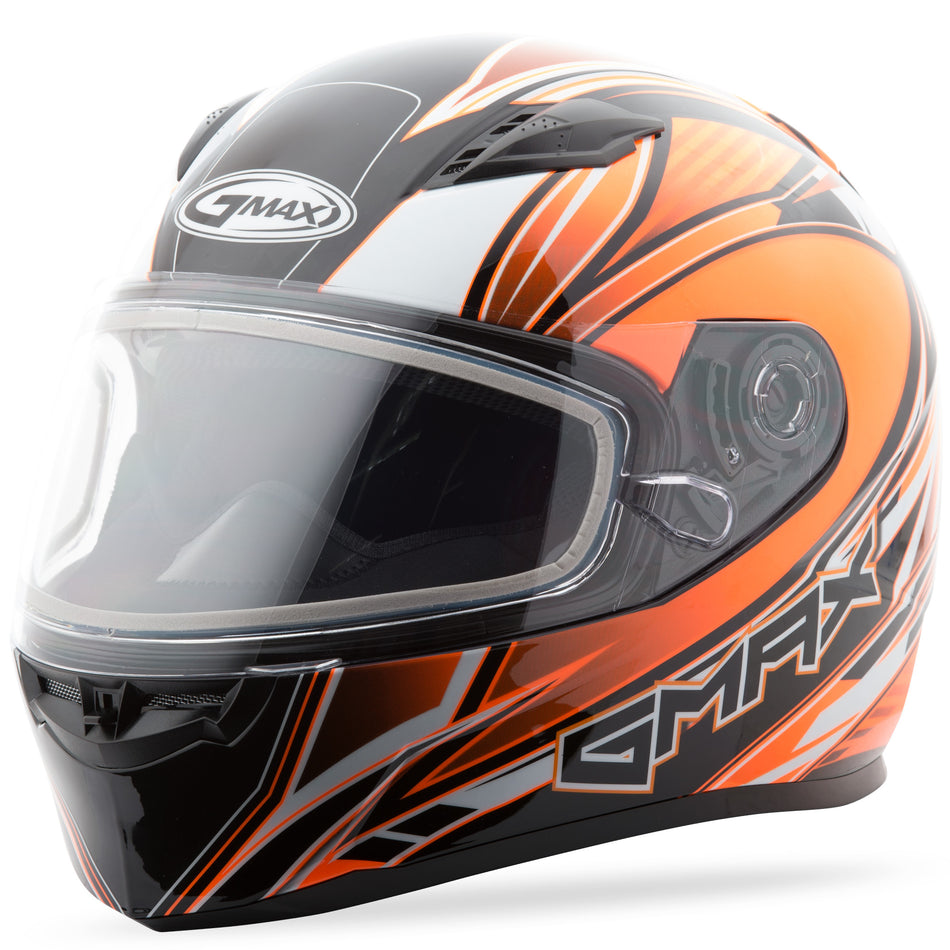 GMAX Ff-49 Snow Helmet Sektor Hi-Vis Orange/ White/Black L G2491696 TC-26