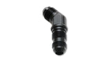 Vibrant -6AN Bulkhead Adapter 45 Degree Elbow Fitting - Anodized Black Only 10602