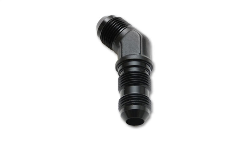 Vibrant -8AN Bulkhead Adapter 45 Degree Elbow Fitting - Anodized Black Only 10603