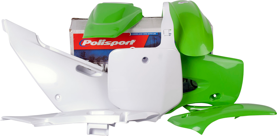 POLISPORT Body Kit - Complete - OEM Green/White - KLX 110 90056