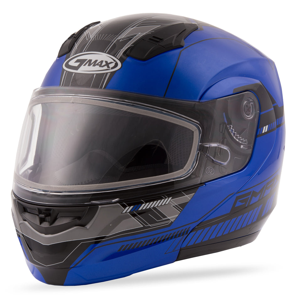 GMAX Md-04s Modular Quadrant Snow Helmet Blue/Black Xs G2041213 TC-2