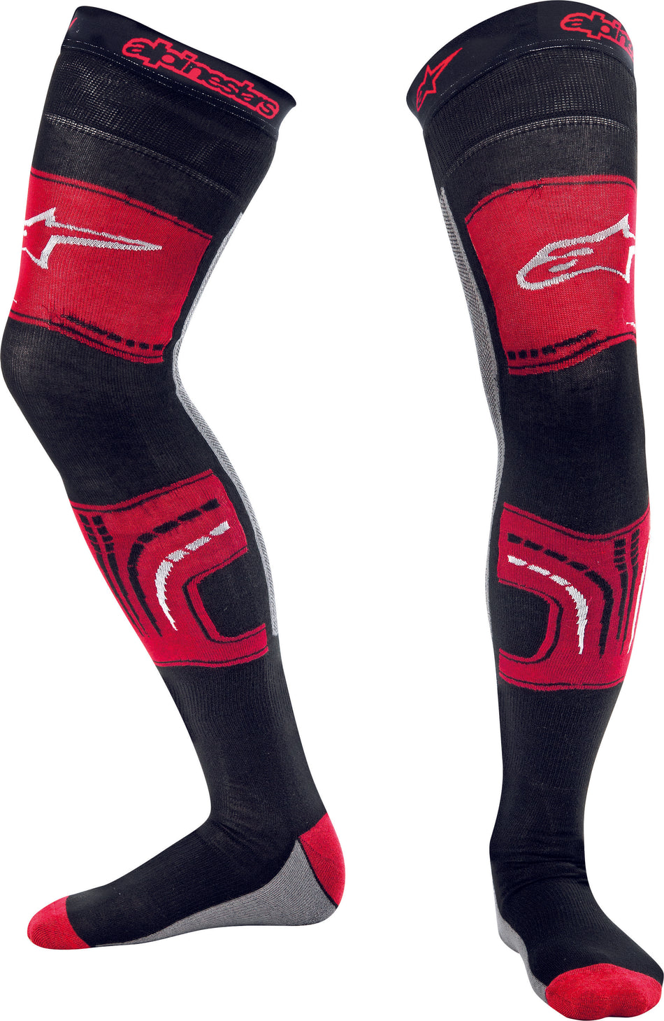 ALPINESTARS Knee Brace Socks Red Lg-2x 4701015-311-L/2X