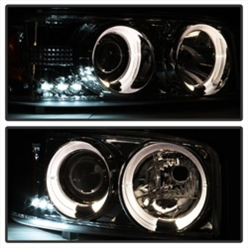 Spyder GMC Sierra 1500/2500/3500 99-06 Projector Headlights LED Halo LED Smoke PRO-YD-CDE00-HL-SMC 5009371