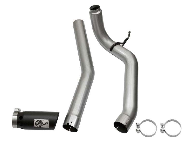 aFe LARGE Bore HD DPF-Back SS Exhaust w/ Black Tip 2016 Nissan Titan XD V8-5.0L (td) 49-46113-B