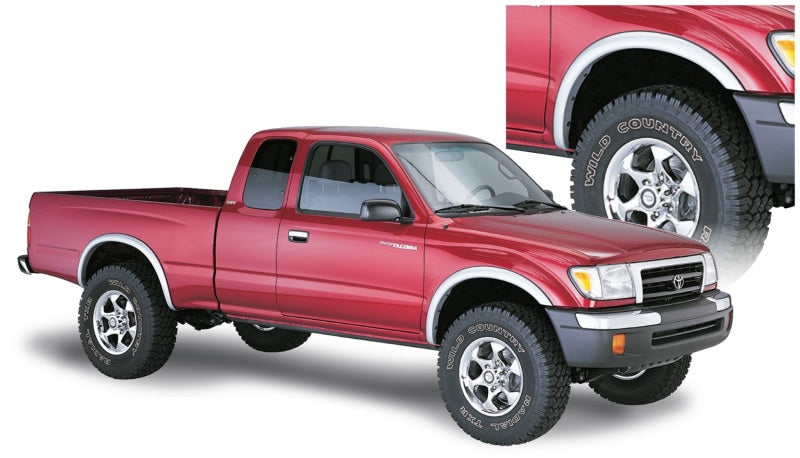 Bushwacker 95-04 Toyota Tacoma Fleetside OE Style Flares 4pc 74.5in Bed w/ 4WD Only - Black 31914-02