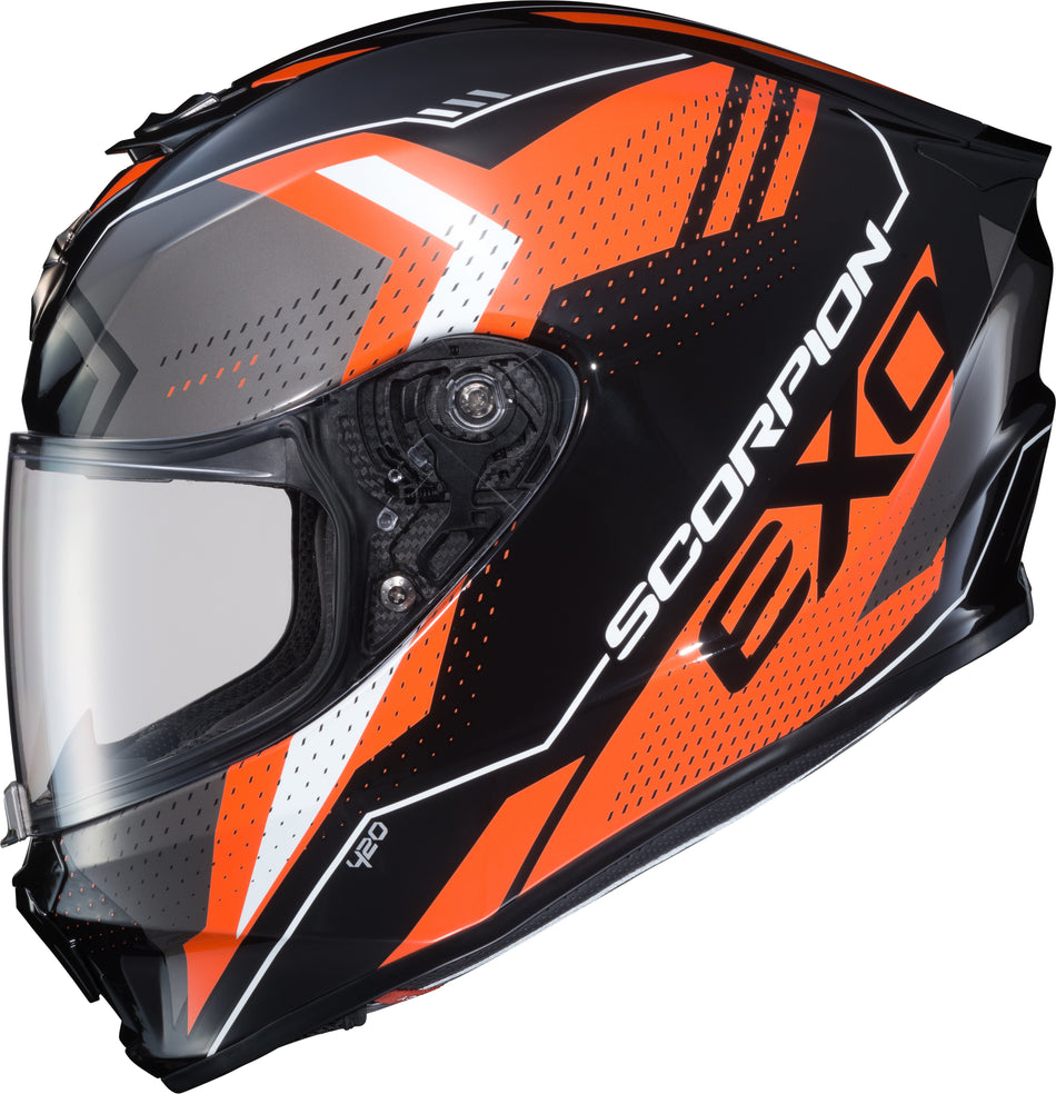 SCORPION EXO Exo-R420 Full-Face Helmet Seismic Orange 2x 42-1437