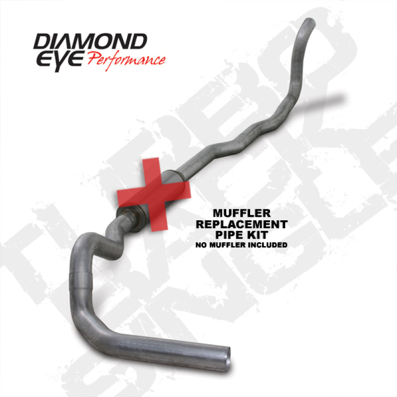 Diamond Eye KIT 4in TB MFLR RPLCMENT PIPE SGL AL: 89-93 DODGE CUMMINS 5.9L K4211A-RP