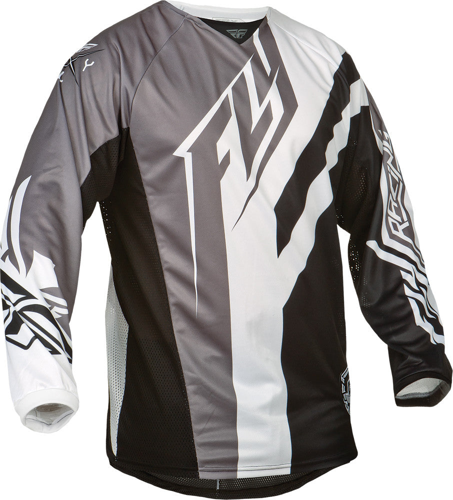 FLY RACING Kinetic Division Jersey Black/White Yx 368-524YX