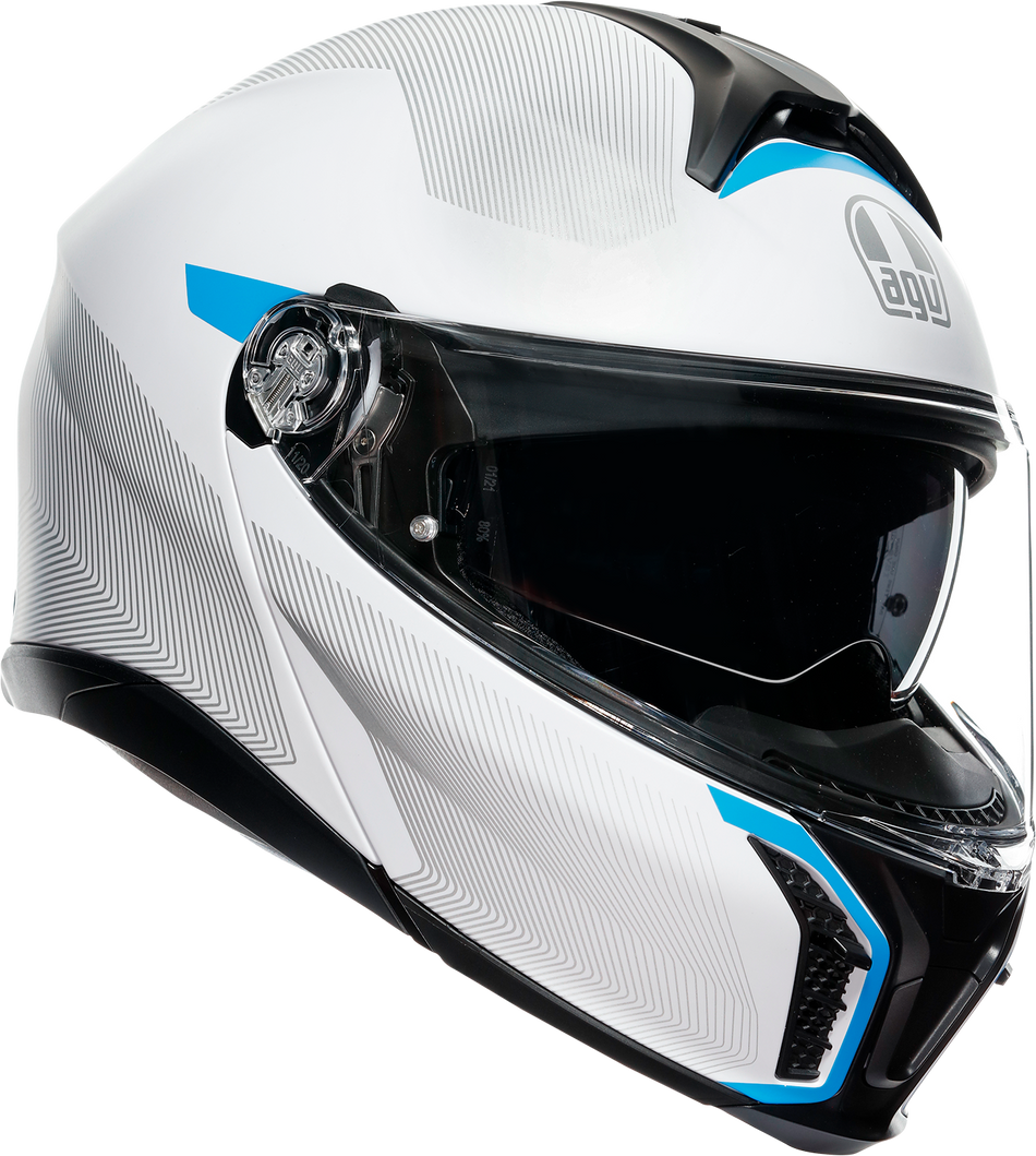 AGV Tourmodular Helmet - Frequency - Light Gray/Blue - Medium 211251F2OY00612