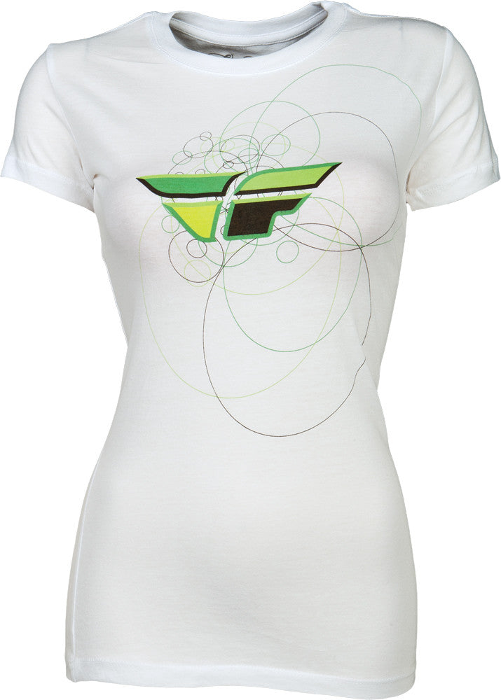 FLY RACING Contempodium Tee White/Green L 356-0155L