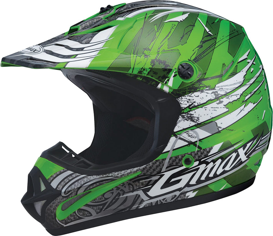 GMAX Gm-46x-1 Shredder Helmet Green/White X G3461227 TC-3