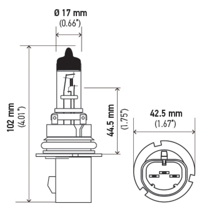 Hella Optilux XB White Halogen Bulbs HB5 9007 12V 100/80W (2 pack) LAH71070387