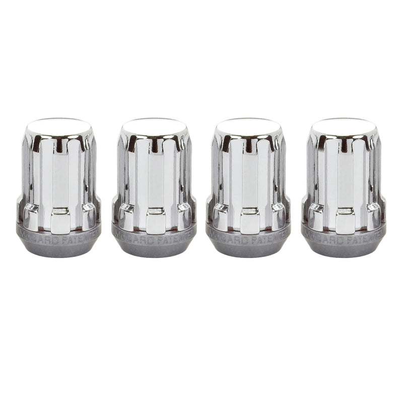 McGard SplineDrive Lug Nut (Cone Seat) M12X1.5 / 1.24in. Length (4-Pack) - Chrome (Req. Tool) 65357