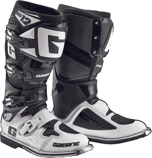 GAERNE Sg-12 Boots Black/White Sz 07 2174-014-007