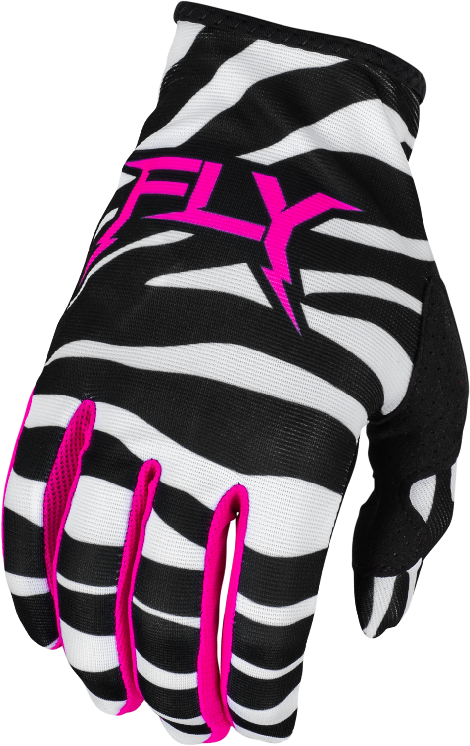 FLY RACING Lite Uncaged Gloves Black/White/Neon Pink 2x 377-7412X