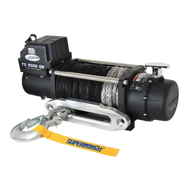 Superwinch 9500 LBS 12V DC 3/8in x 80ft Synthetic Rope Tiger Shark 9500 Winch 1595201