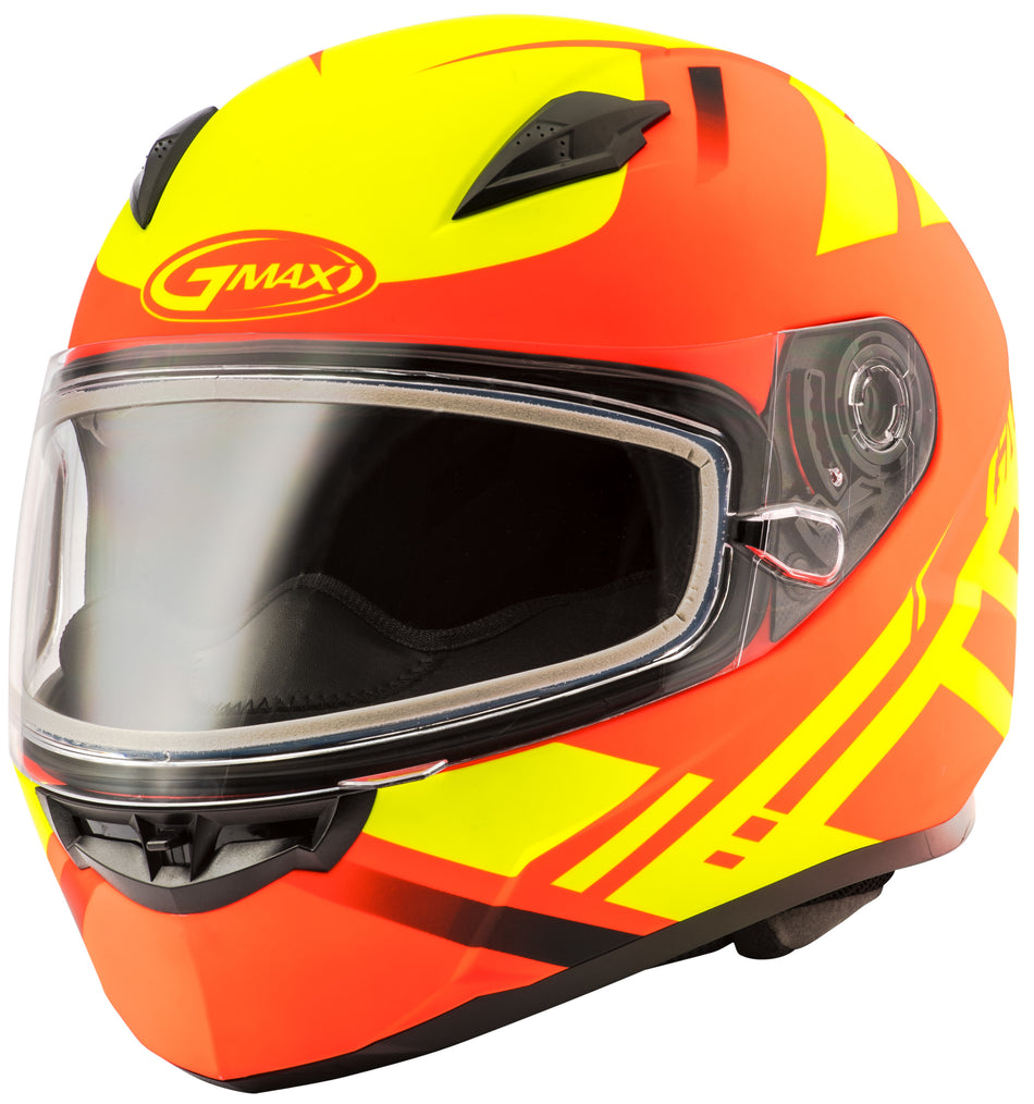 GMAX Ff-49 Full-Face Berg Snow Helmet Hi-Vis Orange/Yellow Sm G2493684 FTC-26
