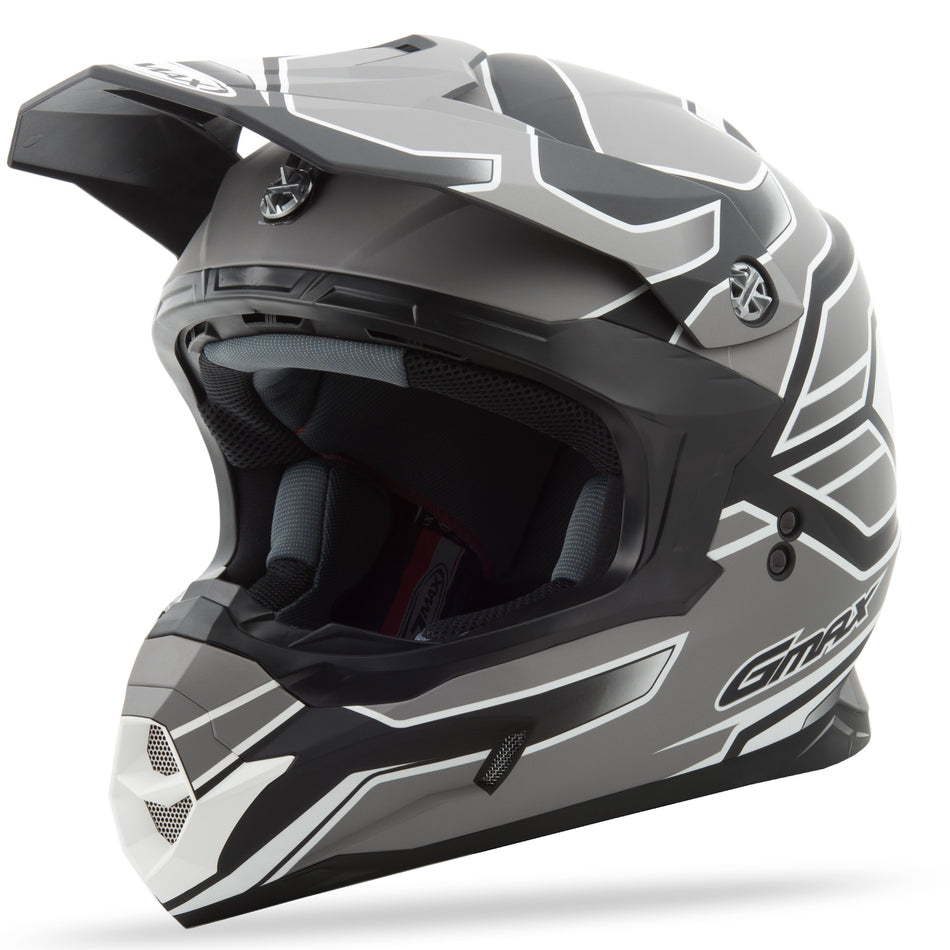 GMAX Mx-86 Off-Road Step Helmet Matte Black/Dark Silver 2x G3862458 TC-17F