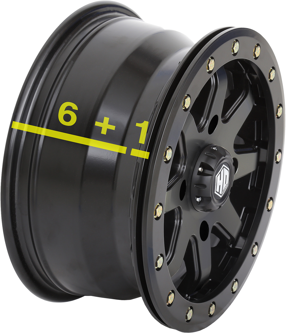 STI TIRE & WHEEL HD9 Wheel - Front/Rear - Black - 14x7 - 4/156 - 6+1 (+50 mm) 14HB925