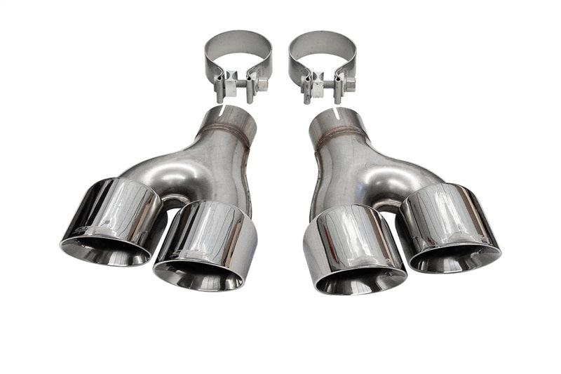 Corsa 11-21 Jeep Grand Cherokee Twin 2.5in Inlet / 4in Outlet Polished Pro-Series Tip Kit 14068