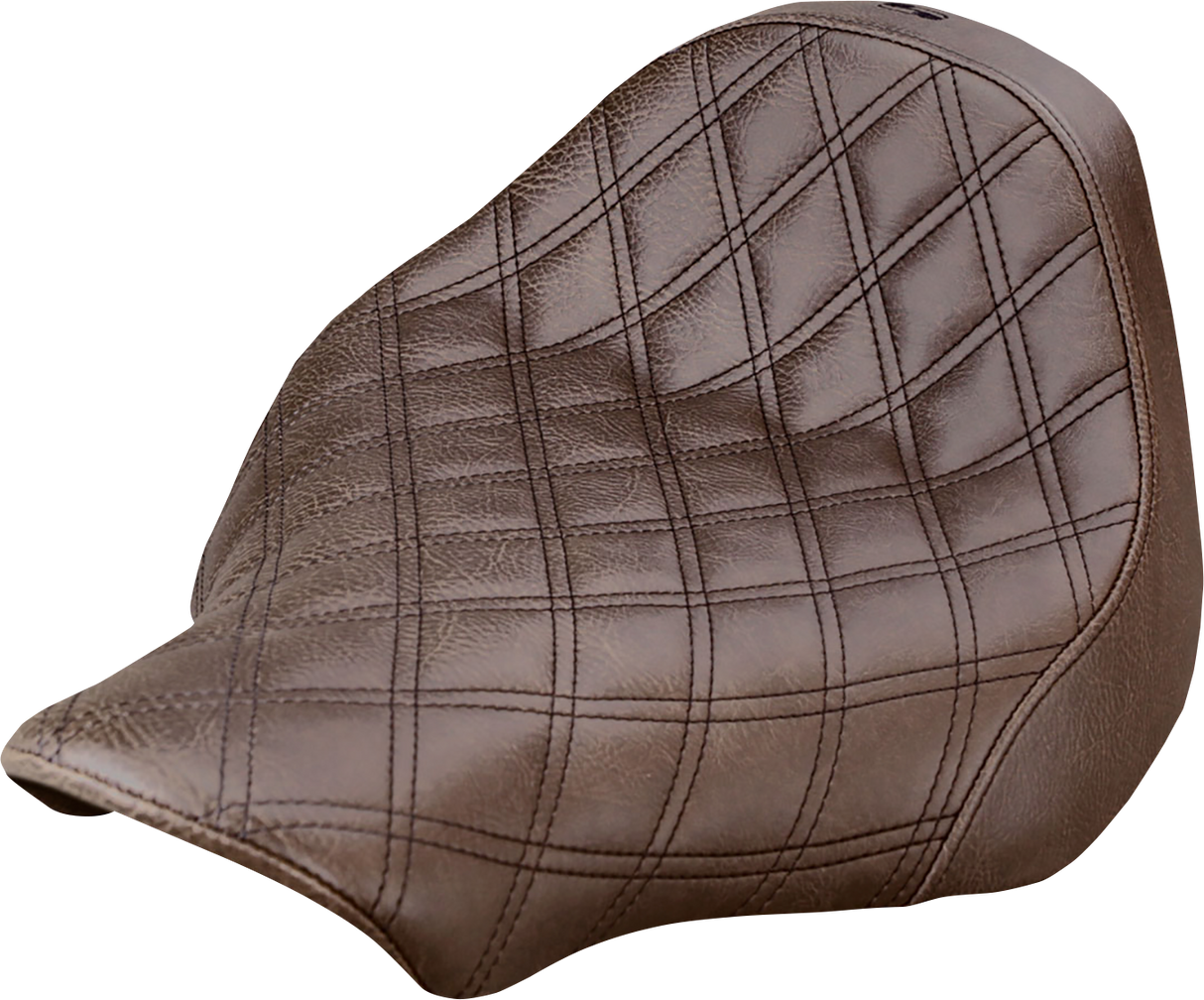 SADDLEMEN Renegade Solo Seat - Lattice Stitched - Brown - FXSB 813-27-002BLS