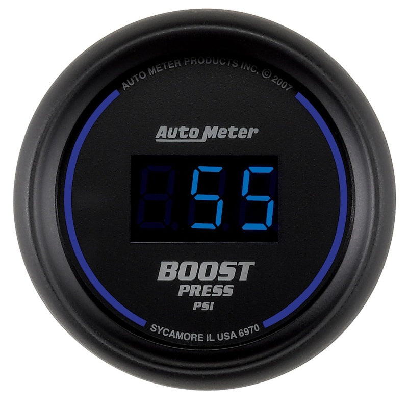 Autometer Cobalt Digital 52mm Digital 5-60 PSI Boost Gauge 6970