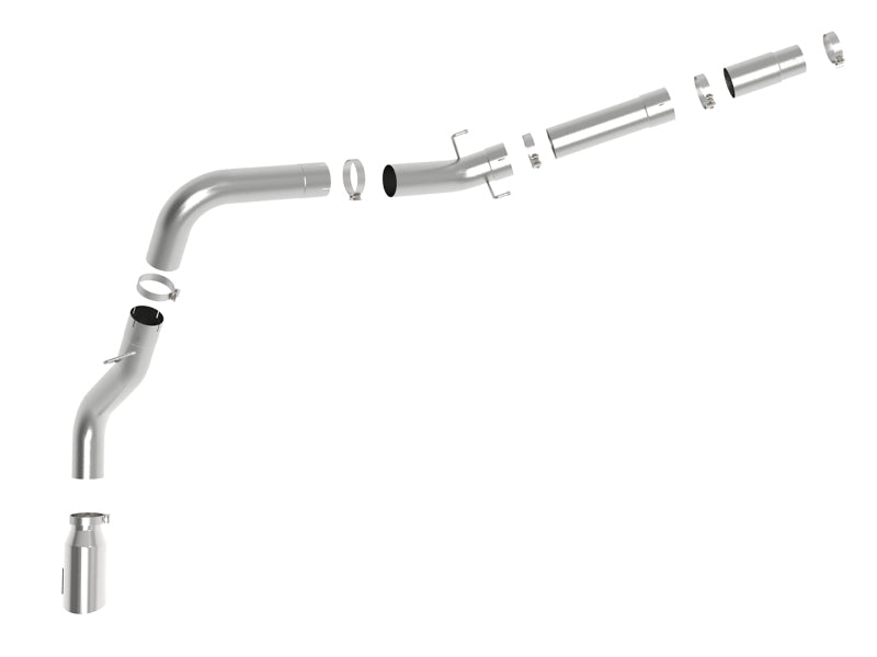 aFe ATLAS 5in DPF-Back Alum Steel Exhaust System w/Polished Tip 19-20 Ram Diesel Trucks L6-6.7L (td) 49-02078-P