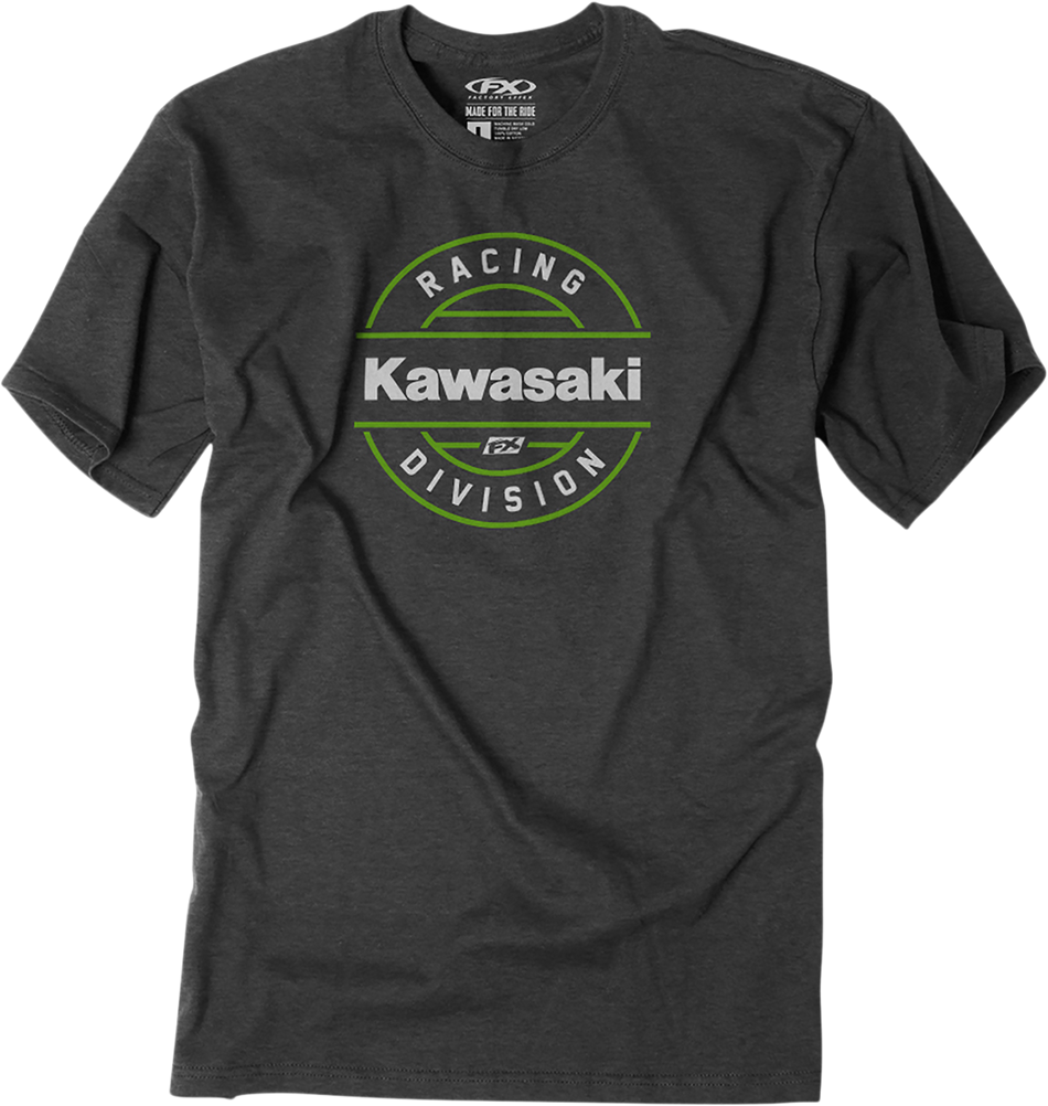 FACTORY EFFEX Kawasaki Division T-Shirt - Heather Charcoal - Medium 25-87102