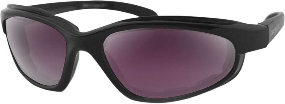 BOBSTER Fat Boy Sunglasses - Matte Black - Purple/Silver Revo EFB004H