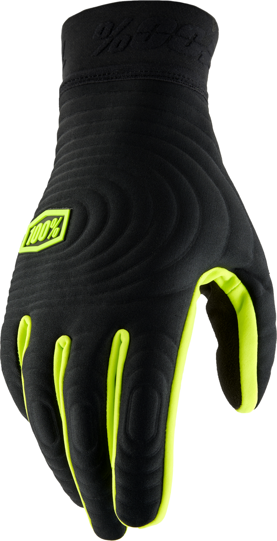 100% Brisker Xtreme Gloves Black/Fluo Yellow 2x 10030-00005