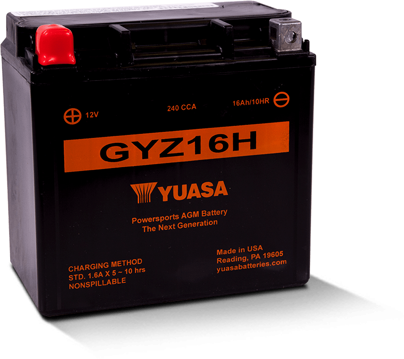 Yuasa GYZ16H High Performance Maintenance Free AGM 12 Volt Battery