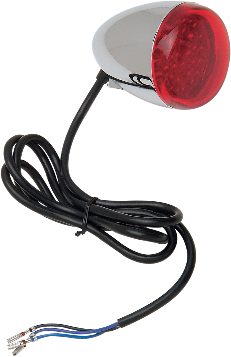 CHRIS PRODUCTS Turn Signal - LED - Chrome/Red 8500R-LED