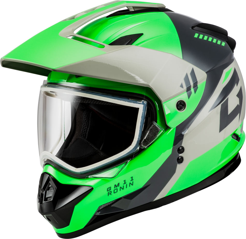 GMAX Gm-11 Ronin Helmet Green/Grey Xs A11151163