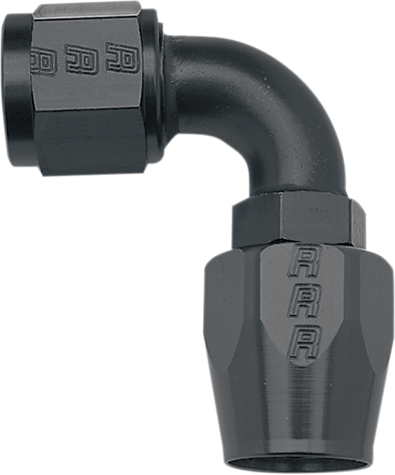 RUSSELL 90 Degree Hose End - Black - 6AN R13163B