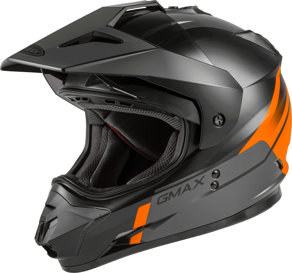 GMAX Gm-11 Dual-Sport Scud Helmet Matte Black/Orange/Grey 2x G1113138