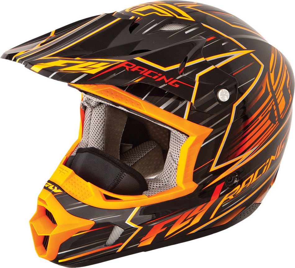 FLY RACING Kinetic Pro Speed Helmet Orange/Black 2x 73-49312X