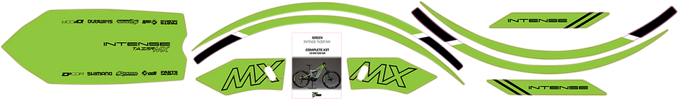Kit de gráficos D'COR VISUALS para Tazer MX - Verde 10-80-100-GR 