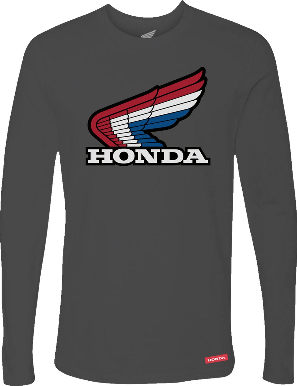 HONDA APPAREL Honda Wing Long-Sleeve T-Shirt - Charcoal - Medium NP21S-M3023-M