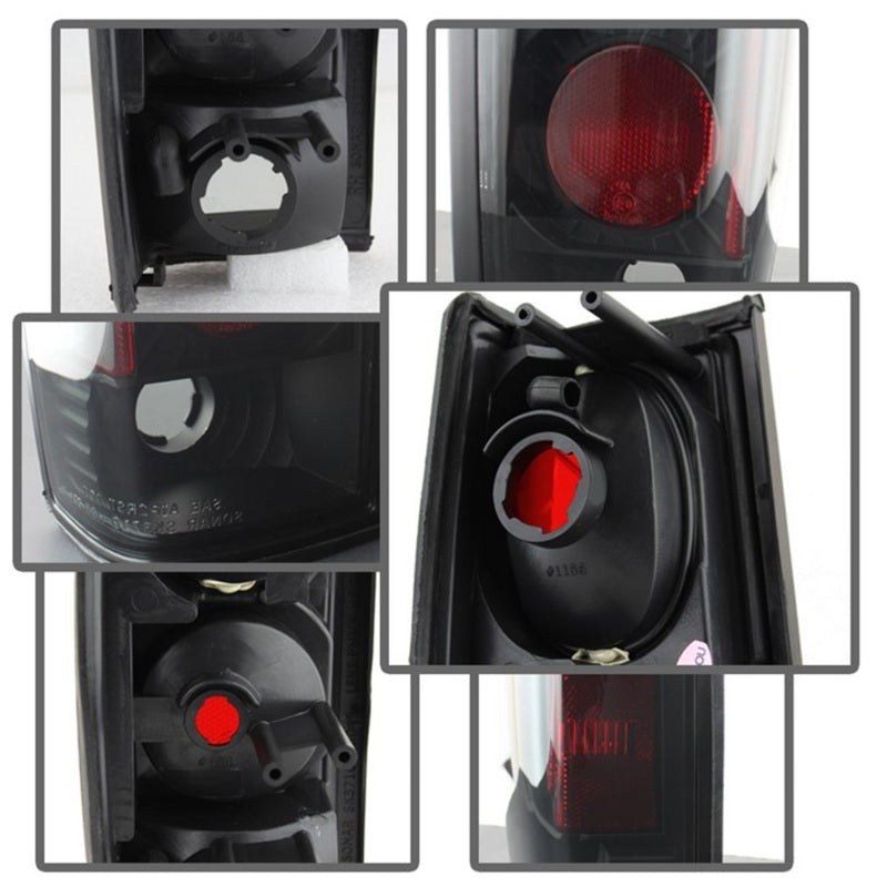 Spyder Nissan Hardbody 86-97 Euro Style Tail Lights Black Smoke ALT-YD-NH86-BSM 5078216