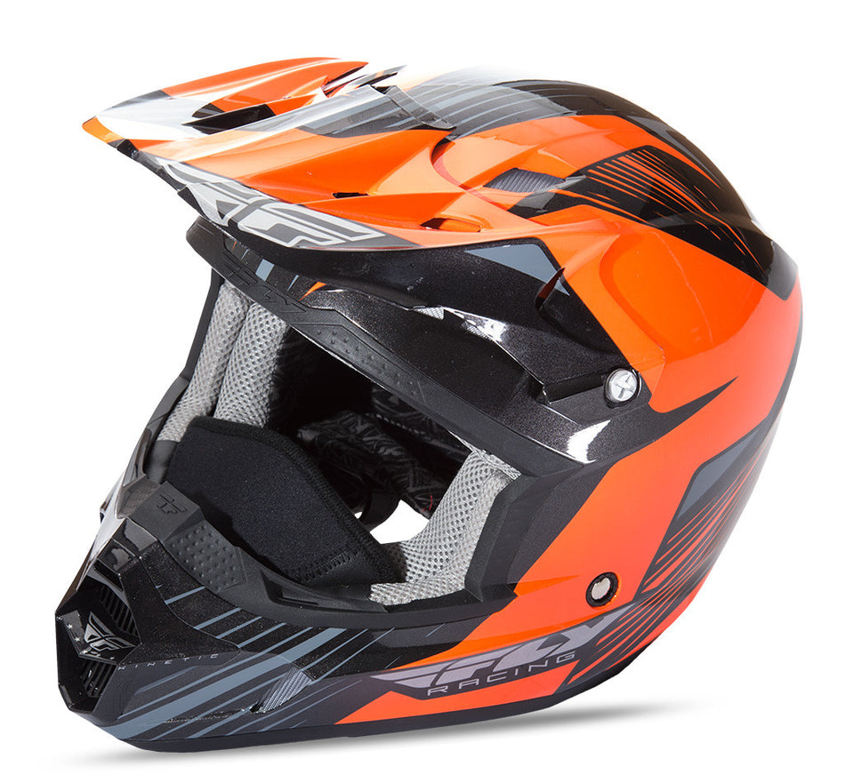 FLY RACING Kinetic Pro Cold Weather Helmet Orange/Black 2x 73-49382X