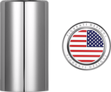 FIGURATI DESIGNS Docking Hardware Covers - American Flag - Long - Stainless Steel FD20-DC-2545-SS