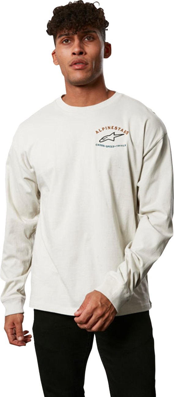 ALPINESTARS Full Face Long-Sleeve T-Shirt - Off White - Medium 123371200204M