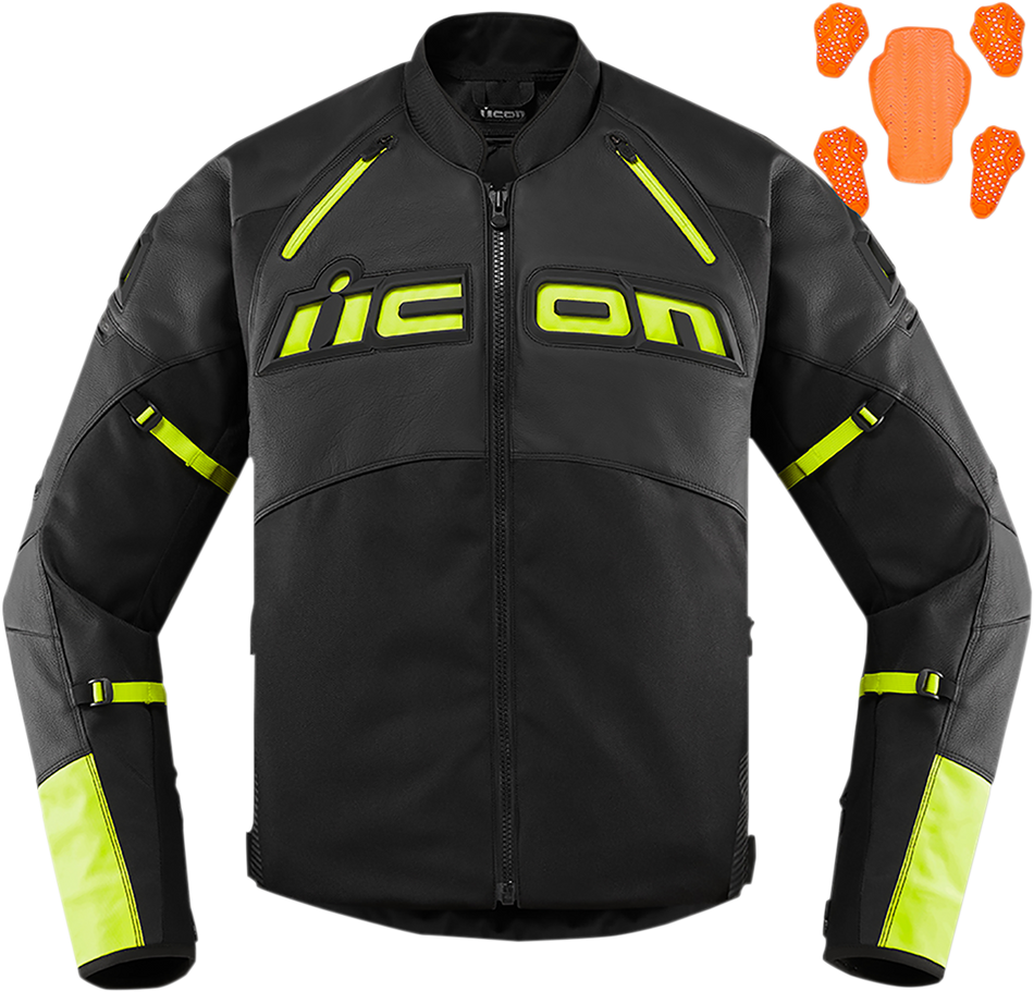 ICON Contra2™ CE Jacket - Black/Hi-Viz - Large 2810-3656