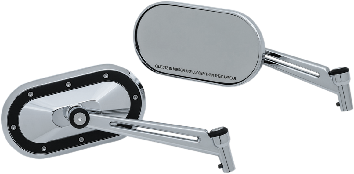 KURYAKYN Heavy Industry Mirrors - Chrome/Black 1765