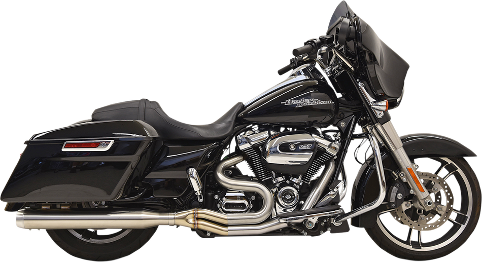 BASSANI XHAUST 2:1 Exhaust - Stainless Steel - Straight Can 1F28SS