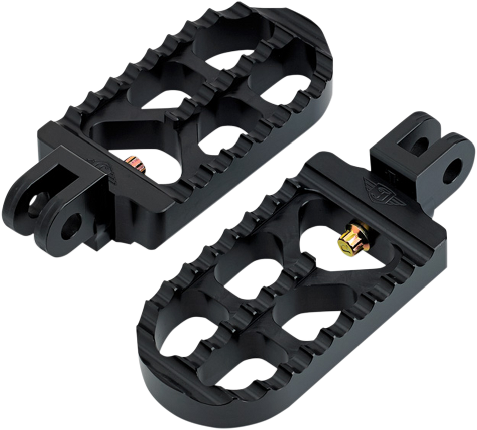 JOKER MACHINE Adjustable Footpeg - Serrated - Long - Black 08-56-4B
