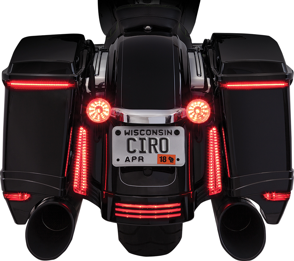 CIRO Bag Light Blades - Red Turn Signals 40039