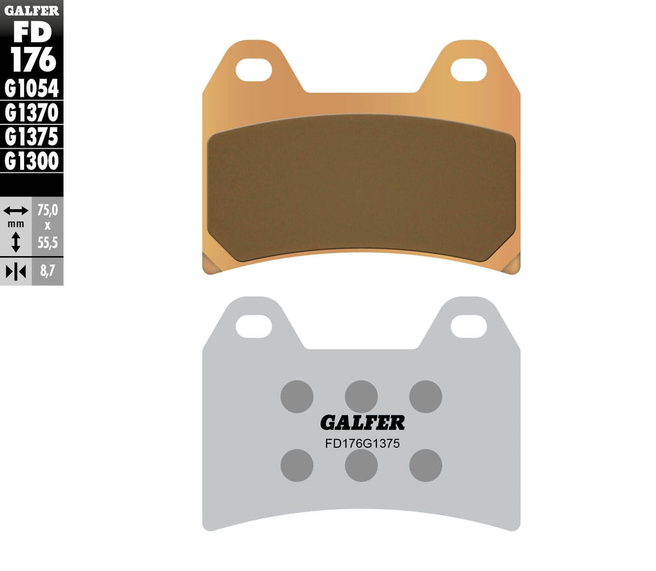 GALFER Brake Pads Sintered Ceramic Fd176g1375 FD176G1375